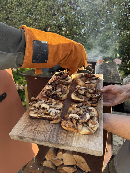 Grillhandsker i ruskind