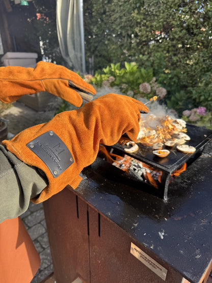Grillhandsker i ruskind