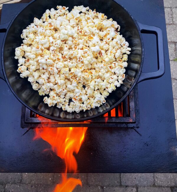 Popcorn på grillrist